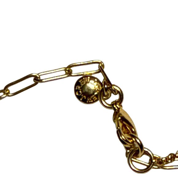 J. Crew Gold Tone Chain Necklace with Padlock Pendant Women's Fashion Jewelry - Picture 6 of 8